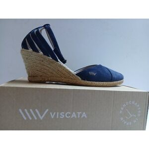 VISCATA BARCELONA  ESPADRILLE SUEDE‎ BLACK COLOR SIZE 8/ 8.5 - 39